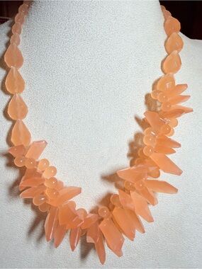 Peach Cluster Statement Necklace for Women